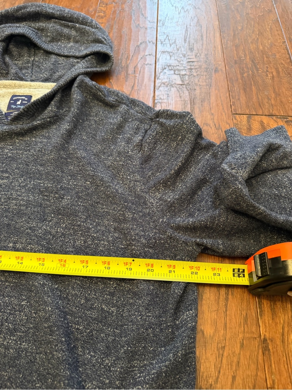 Johnnie-O Top Shelf mens Hooded sweater size Large merino wool Pockets - Picture 8 of 14